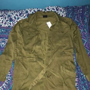 Small urban outfitters olive jumpsuit.